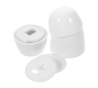 Kisangel 3pcs Toilet Bolt Caps Abs Plastic Round Covers with Washers Screw Caps for Toilet Bowl Bolts and Flanges Compatible with Bathroom Models