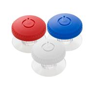 Kisangel 3pcs Toilet Button Assistant Tools Flush Button Presser for Bathroom Toilet Tank Stable Material Easy Installation Decorative Blue White Red