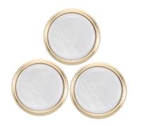 Kisangel 3pcs Trumpet Valve Caps Replacement Key Valve Buttons Shell Inlay, Small Size Trumpet Finger Key Caps for Brass Instruments Accessories