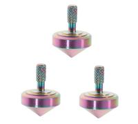 Kisangel 3pcs Vintage Alloy Spinning Top Desktop Gyro for Adults Mini Metal Gyroscope with Stress Relief and Pocket Portable Fidget for Office and Home Use