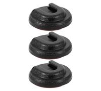 Kisangel 3pcs Wireless Microphone Clip Holder round Knob, Universal Mic Hanger Mount Bracket for Car and Motorbike Radio, Sturdy Black Pvc Mic Holder Clip for Versatile Use