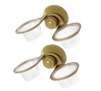 Kisangel 3sets Reptile Lizard Water Bowl Food Feeding Dish Wall-mounted Suction Cup Safe for Small Reptiles 2pcs*3