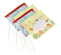 Kisangel 3sets Reusable Wet Tissue Dispenser Pouch Eva Travel Holders for Wipes Cosmetics Out Design Keeps Wipes Fresh and Moist 4pcs*3