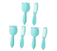Kisangel 3sets Wool Brush for Boy Girl Care Scalp Massage Tools Bath Cleaning Brush Comb for Newborn Essentials Grooming Kit for Wash and Cradle Cap Treatment