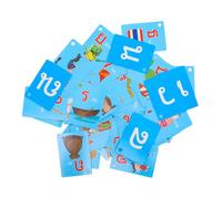 Kisangel 4 Boxes Thai Flash Cards for 180pcs Early Educational Vocabulary Builder Practical Learning Cards with Phonetic Symbols Suitable and Preschool