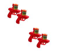 Kisangel 4 pcs Foam Disc Launcher Outdoor for Interactive Flying Plaything with Rounded Edges Safe Sports Game for Backyard Beach and Camping Random Color