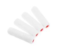 Kisangel 4 Pcs Small Cotton Paint Roller Covers for Wall Painting Even Application Nap Roller Sleeves for Detail Work Smooth Finish Brush Replacement Cotton Thread Design
