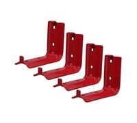 Kisangel 4 Set Fire Extinguisher Mount Brackets Dual Head Design Wall Hook Hangers with Screws Support Up for Home Office Shopping Mall Safety