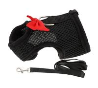 Kisangel 4 Sets Bunny Harness Leash Rabbit Walking Leash Set Guinea Pig Accessory Mesh Vest Harness Outdoor Pet Supplies