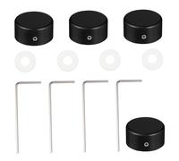 Kisangel 4 Sets Pedal Footswitch Topper Button Caps with Anodized Finish for Electric Guitar Effect Pedals Protective Covers Lightweight and Glossy Footswitch Accessories