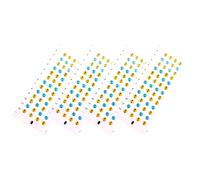 Kisangel 4 Sheets Ukulele Fingerboard Guide Stickers Pvc Practice Aid with Self-learning Features for Beginners Assorted Colour Fretboard Markers for Effective Finger Placement