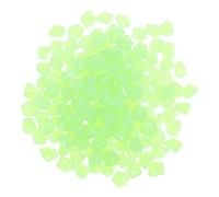 Kisangel 400 Pcs Green Luminous Resin Gravel Stones for Garden Walkways Aquarium Fish Tank Decoration Glow in Dark Landscaping Pebbles for Outdoor Path and Crafting Lightweight and Safe