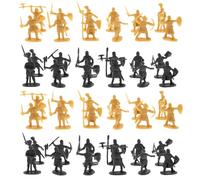 Kisangel 400pcs Toy Soldiers Medieval Plastic Knight Action Figures Army Soldiers Model Medieval Knight Warriors Playset For Kid Birthday Party