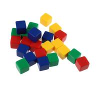 Kisangel 40pcs Dices for DIY Games Smooth Surface Unfinished Gambling Dice for Parties Teaching and Fun Activities Portable and Dice Colors
