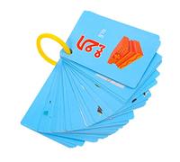Kisangel 45Pcs Thai Vocabulary Flash Cards for Double Sided Picture Cards for Early Language Learning and Spelling Games Educational Tool for Ages