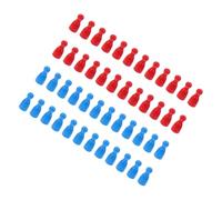 Kisangel 48pcs Checker Red Pawn Chess Blue Wood