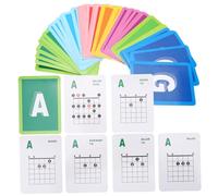 Kisangel 49pcs Guitar Chord Chart Poster for Electric Guitar and Acoustic Essential Chord Reference Chart for Practice and Beginners