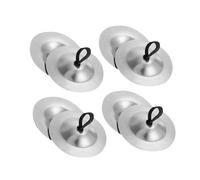 Kisangel 4pair Mini Finger Cymbals for Belly Dance Hand Cymbals Portable Zills Percussion Instrument Musical Accessories for Dance Performance