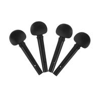 Kisangel 4pcs 4/4 Ebony Violin Tuner Pegs Fine Tuners Set Acoustic Violin String Adjusters Musical Instrument Accessories Replacement Parts