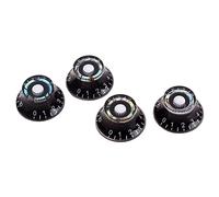 Kisangel 4pcs Abalone Shell Guitar Control Knobs Volume Tone Knurled Knob Set Electric Guitar Parts Replacement