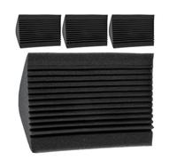 Kisangel 4Pcs Acoustic Sound Absorbing Panels Low Frequency Bass Trap Corner Wall Soundproofing Tiles 12X12X24Cm Fire-Resistant Foam for Home Theater Ktv Studio