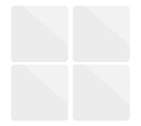 Kisangel 4pcs Acrylic Mirror Plates Photo Props 10x10cm White Reflective Photography Boards for Jewelry Display Studio Backdrops and Photo Accessories