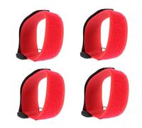 Kisangel 4Pcs Adjustable Nylon Rooster Collars Noise Poultry Supply Anti-crowing Neckbands for Chickens Ducks Geese Quiet Farm Use Red