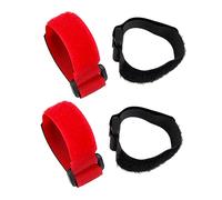 Kisangel 4pcs Adjustable Poultry Crowing Collars for Roosters Safe Neck Belts Noise Reduction Red Black