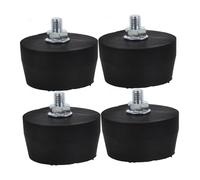 Kisangel 4pcs Air Compressor Rubber Foot Mount Pads with Screws and Nuts Shock Absorption Vibration Dampers for Small Air Pumps Compatible with Generators Pressure Washers and Various