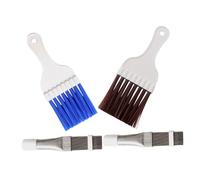 Kisangel 4pcs Air Conditioner Cleaning Brush Fin Comb Stainless Steel for Ac Condenser Detail Cleaning Includes Grout Brush for Sink and Tile