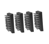 Kisangel 4pcs Bbq Cleaning Brush Outdoor Grill Bbq Cleaning Wire Brush Portable Black Stainless Steel