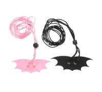 Kisangel 4pcs Black Mouse Leash Guinea Pig Hamster Toy Harness Rope Rat and Dwarf Hamster Accessories