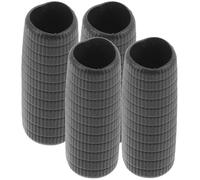 Kisangel 4pcs Black Rubber Violin Bow Grip Sleeves Sturdy and Easy to Remove for Comfortable Playing