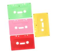 Kisangel 4pcs Blank Cassette Tapes for Diy Empty Audio Cassettes Box Vintage Wall Decoration Craft Tapes Music Decor