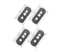 Kisangel 4Pcs Blank Cassette Tapes Recordable Audio Magnetic Tape DIY Greeting Decoration Wall Art Material Vintage Style for Friends