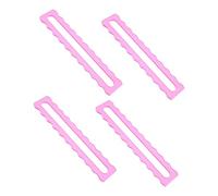 Kisangel 4pcs Bright Acrylic Mahjong Line Readers Scalloped Beginner Guide Tool for Easy Rule Access High Contrast Rosy Pink Mahjong Card Assistant Accessories for Players