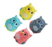 Kisangel 4pcs Cartoon Owl Coasting Car for Plastic Press-driven Educational Sliding Enhancing Interaction and Playtime