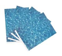 Kisangel 4pcs DIY Water Texture Sheet for Outdoor Miniature Models Realistic Stream and Lake Scenery Effect Flexible Cutting Adhesive Paper for Diorama Garden and Decor
