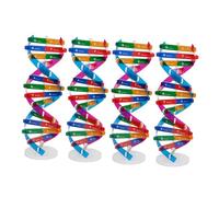 Kisangel 4pcs Double Helix Teaching Dna Model Kit Educational Biological Structure Science Learning Tool for School Lab Accurate Molecular Biology Aid