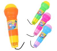 Kisangel 4pcs Echo Microphone Lightweight Singing Props for Fun Microphones for Birthday Parties and Stage Performances
