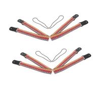 Kisangel 4pcs Ethnic Style Ukulele Strap Adjustable Cotton Woven Belt Soft the Touch Wear-resistant Shoulder Strap for Ukuleles and Banjos for Performance and Music Styles