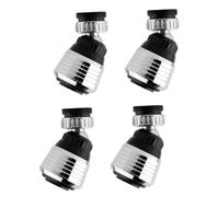 Kisangel 4Pcs Faucet Filter Nozzle Abs Copper Connector Water Saving Aerator for Kitchen Sink Tap Rust Resistant Sprayer Head with Dual Function for Soft Water Flow and Easy Hand
