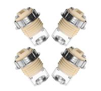Kisangel 4Pcs G9 Ceramic Light Bulb Socket Holder with Metal Ring and High Bracket, Heat-Resistant Porcelain Lamp Holder Compatible with Halogen and LED Bulbs for Home and Workshop Use