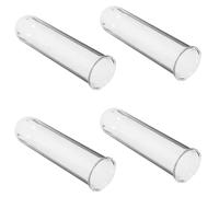 Kisangel 4pcs Glass Hydroponic Flower Tubes Plant Propagation Vases for Home Office Decorative Floral Water Containers with Smooth Polished Surface