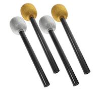 Kisangel 4pcs Glitter Fake Microphones for Kids Portable Training Tool Pe and Pp Material Realistic Toy Microphones for Stage Performances and Daily Play