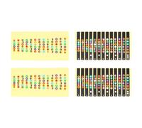 Kisangel 4Pcs Guitar Fretboard Note Stickers for Beginners Easy to Use Fingerboard Decals for Learning Guitar Scales Chords Durable Practical Accessories