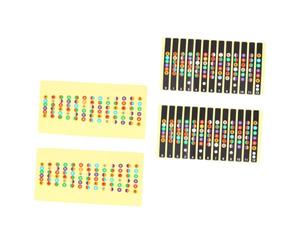 Kisangel 4pcs Guitar Fretboard Notes Sticker Labels Fretboard Notes for Guitar Adhesive Stickers for Neck for Beginner Trainer