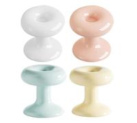 Kisangel 4pcs Heart Shaped Toilet Button Pushers for Long Nails, Multi-Function Toilet Flush Assistance Tool with Lid Lifter, Universal Fit for Home and Public Restrooms Random Color