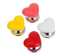 Kisangel 4pcs Heart Shaped Toilet Flush Buttons Toilet Tank Push Button Replacement Easy to Use Bowl Handles with Secure Adhesion Decorative and Functional for Bathroom and Home