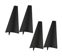 Kisangel 4pcs Heat-Resistant Silicone Stove Gap Covers Counter Gap Fillers Easy Install Dustproof Black